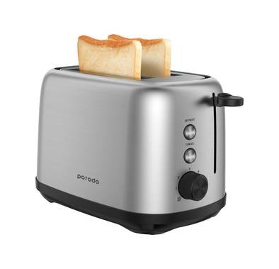 Porodo LifeStyle 750W 2 Slice 7 Settings Bread Toaster with BS Plug - أسود