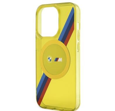 حافظة BMW Magsafe بتصميم M Tricolor Stripes لهاتف iPhone 15 Plus