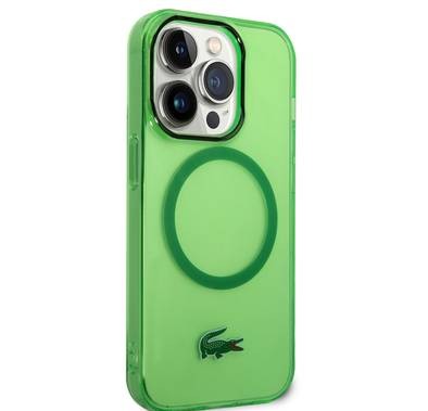 Lacoste HC MagSafe Transparent Case for iPhone 15 Series  - Green - iPhone 15 Pro