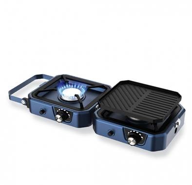 Green Lion 2 In 1 Foldable Camping Stove - Blue