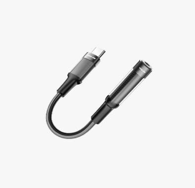محول سماعة الأذن Green Lion USB-C إلى مقبس صوت 3.5 (12 سم) - أسود