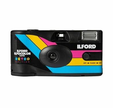 كاميرا إلفورد إلفوكولور رابيد ريترو ذات الاستخدام الواحد - أسود