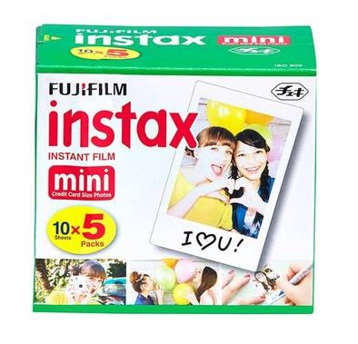 حزمة قيمة لفيلم صغير Fujifilm Instax | 50 ورقة | - أبيض