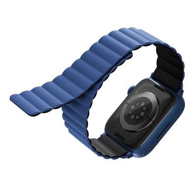 حزام ساعة أبل المغناطيسي ذو الوجهين من يونيك ريفيكس - أزرق
