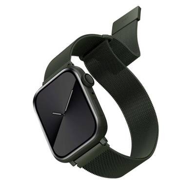 حزام فولاذي شبكي لساعة Apple Watch من Uniq Dante - أخضر