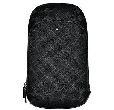 Levelo Soho Leather Sling Bag with Dual Sided Shoulder Strap - Black