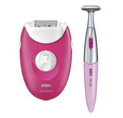 Braun Silk-Epil 3420 Epilator with Massage Rollers - Pink