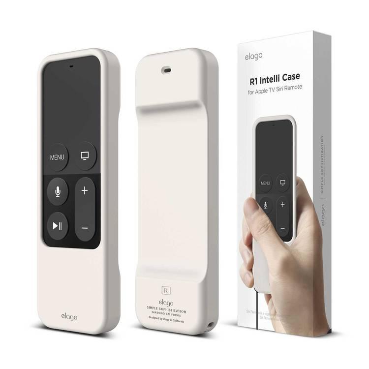 elago R1 Intelli Case Compatible with Apple TV Siri Remote 4K / 4th Generation - Magnet Technology, Shock Absorption - Milky White