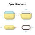 Elago Duo Hang Case for Apple Airpods Pro - Top-Coral Blue / Nightglow Blue, Bottom-Creamy Yellow