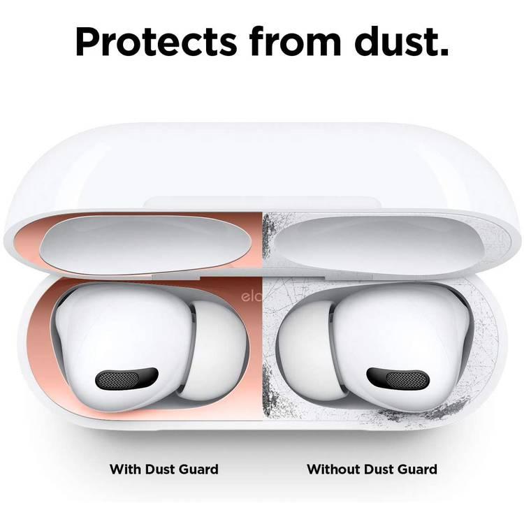 واقي الغبار Elago Dust Guard لأجهزة Apple Airpods Pro (مجموعتان) - ذهبي وردي لامع