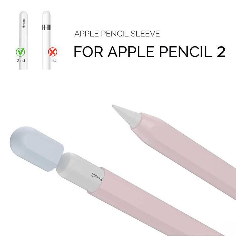 AhaStyle Duotone Ultra-Thin Apple Pencil Sleeve ( 2nd Gen ) - Pink / Light Blue