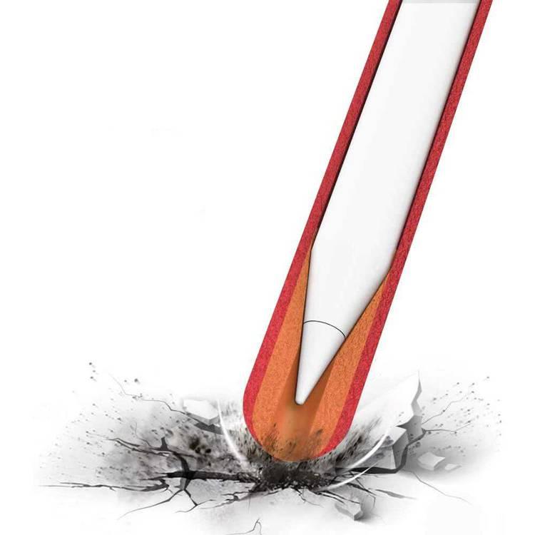أهاستيل- جراب سيليكون بأقمشة من الجلد لقلم آبل 2 - أحمر