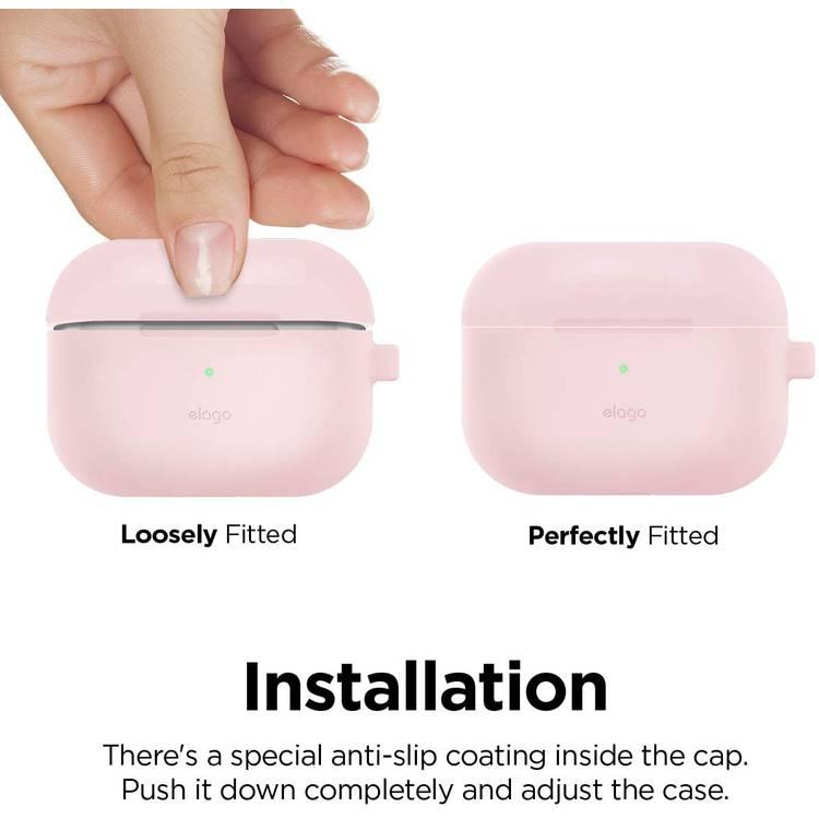 جراب Elago رفيع معلق لسماعات Apple Airpods Pro - وردي جميل