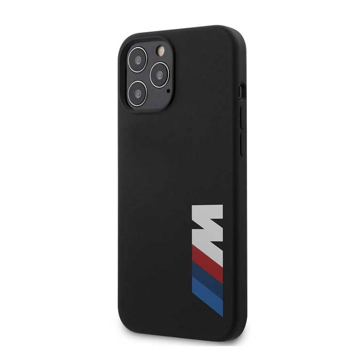 CG Mobile BMW M Collection Liquid Silicone Case Printed Big Logo Compatible for iPhone 12 / 12 Pro (6.1") - Black