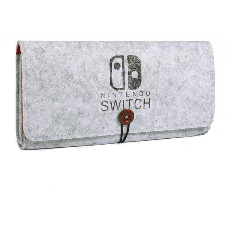 AhaStyle Carrying Case Compatible for Nintendo Switch Lite, Portable Carrying Bag Ultra Slim Professional Protective Felt Pouch with 5 Game Cartridges Holders ( Switch Logo )