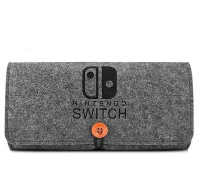 AhaStyle Carrying Case Compatible for Nintendo Switch Lite, Portable Carrying Bag, Ultra Slim Professional Protective Felt Pouch with 5 Game Cartridges Holders ( Switch Logo )