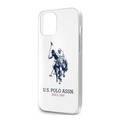 CG Mobile U.S. Polo Assn. PC/TPU Hard Case Big DH Logo for iPhone 12 / 12 Pro (6.1") Shock & Drop Protection Suitable with Wireless Chargers Officially Licensed White