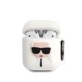 CG Mobile Karl Lagerfeld Silicone Case with Anti-Lost Ring Compatible for Airpods 1/2, Scratch Resistant, Shock Absorption, Drop Protection, Dustproof Protective