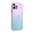 CG Mobile Guess PC/TPU 4G Pattern Hard Case for iPhone 12 / 12 Pro (6.1") Shock & Drop Protection Suitable with Wireless Chargers Officially Licensed - Gradient Blue