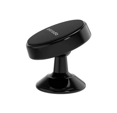 Porodo Magnetic Dashboard Mount with 3M Adhesive, Powerful Magnetic Cellphone Holder Compatible for All Mobile Phone - Black