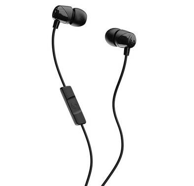 Skullcandy S2DUYK-343 Jib Wired In-Earphone with Microphone, Call & Track Control, 3.5mm Aux Cable Wired Headset with Noise Isolating Fit - Black