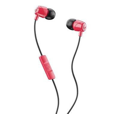 Skullcandy S2DUY-L676 Jib Wired In-Earphone with Microphone, Call & Track Control, 3.5mm Aux Cable Wired Headset with Noise Isolating Fit - Red