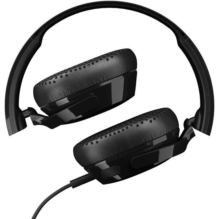 سماعات سكل كاندي ريف سلكية على الأذن مزودة بتقنية النقر ، ميكروفون مدمج ، التحكم في المكالمات والمسار ، خفيفة الوزن ومريحة ، تصميم قابل للطي ومسطح قابل للطي - أسود
