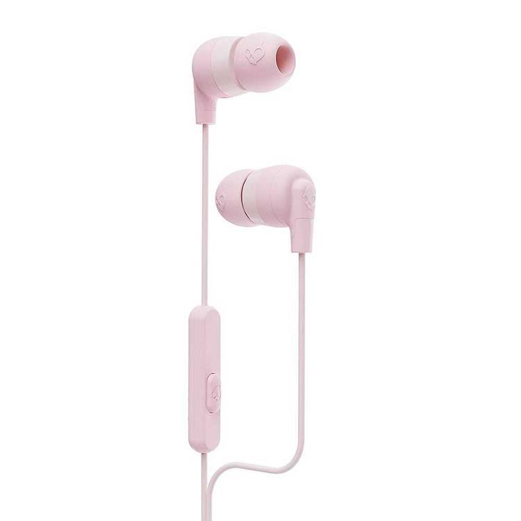 Skullcandy Ink'd+ In-Ear Earbuds with Microphone - Pink / White