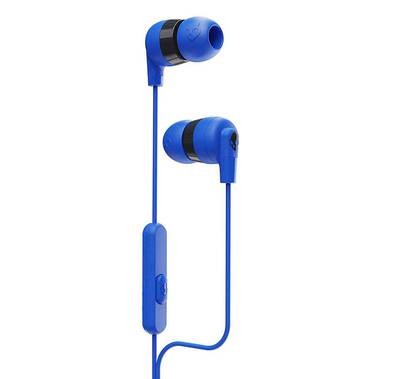 Skullcandy Ink'd+ In-Ear Earbuds with Microphone, Call & Track Control, 3.5mm Aux Cable Wired Headset with Noise Isolating Fit - Cobalt Blue/Black