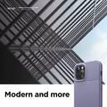 Elago TPU Cushion Case Compatible for iPhone 12 Pro Max (6.7"), Edge Stripe, Great Shock Absorbing Case, Wireless Charging Compatible - Lavender Grey