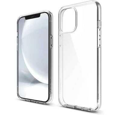 Elago Hybrid Case Compatible for iPhone 12 Pro Max (6.7"), Shock Absorbing Case Suitable Wireless Charging, Screen & Camera Protection - Crystal Clear