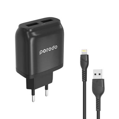 Porodo Main Charger with Cable, Dual ...