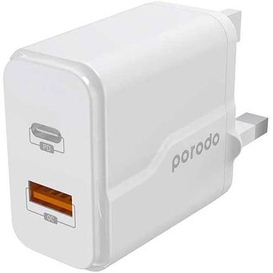 Porodo USB C Charger, Dual Port Wall ...