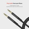 Porodo Metal Braided AUX Cable 1.2M, Quality Pure Sound, 3.5mm Jack Male to Male Auxiliary Audio Stereo Connector with iPhone, iPad, Car, Headphones, Tablet, Home Stereo Black
