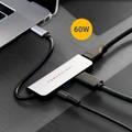 Powerology USB-C Hub 4 in 1 Charge & Sync Aluminum Body with HDMI 4K USB 3.0 60W PD for MacBook Pro/Dell XPS 13 & 15/Microsoft Surface Book/Asus Chromebook & Zenbook Pro & More