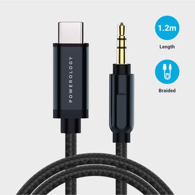 Powerology USB C Cable 3.5mm Audio Au...