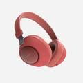 Porodo Portable Bluetooth 5.0 Headphones with Noise Cancelling, Active Siri, & Volume Controls, Soundtec Deep Sound Pure Bass Wireless Over-Ear Headphones, 16-hours Play Time, Rubberized Surface Red