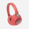 Porodo Portable Bluetooth 5.0 Headphones with Noise Cancelling, Active Siri, & Volume Controls, Soundtec Deep Sound Pure Bass Wireless Over-Ear Headphones, 16-hours Play Time, Rubberized Surface Red