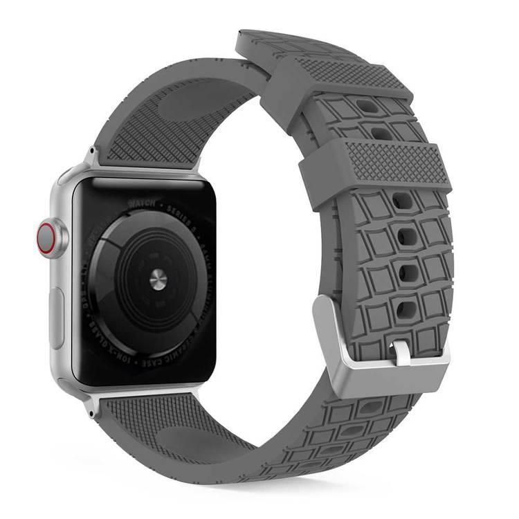 AhaStyle Tire Texture Premium Silicone Watch Band Compatible for Apple Watch 40mm, Fit & Comfortable Replacement Wrist Band, Adjustable Straps - Gray