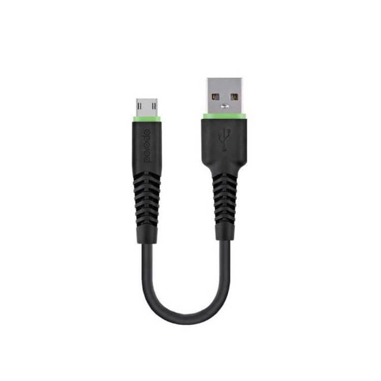 Porodo Mini  Micro USB Cable 0.2m, Durable Design, Micro USB Connector Compatible for Micro-USB Devices, Safe & Reliable Cord