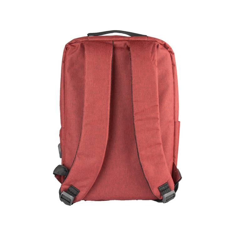 Porodo Lifestyle Nylon Fabric Computer Backpack 15.6" with Adjustable Shoulder Strap, Optimal Comfort Suitable for School, Business Travel, Camping Red