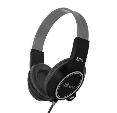 MEE audio KidJamz 3 Child Safe Headphones for Kids with Volume-Limiting Technology, Black