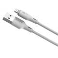 Porodo Charging Cable 1.2Meter 2.4A, PVC Lightning Cable Compatible with iPhone Devices, Lightning Cord Durable Fast Charge and Data Connector - White