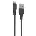 Porodo Charging Cable PVC Lightning Cable Compatible with iPhone Devices, Lightning Cord Durable Fast Charge and Data Connector 3meter Cord 2.4A - Black