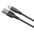 Porodo PVC Type-C Cable 3A 1.2m, Durable Design, Fast Charge & Sync Data Connector, USB-C Cord Compatible for Type-C Devices, Safe & Reliable Cable - Black