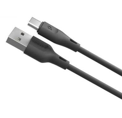 Porodo PVC Type-C Cable 3A 1.2m, Durable Design, Fast Charge & Sync Data Connector, USB-C Cord Compatible for Type-C Devices, Safe & Reliable Cable - Black