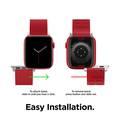 Elago Premium Fluoro Rubber Strap, Fit & Comfortable Replacement Wrist Band, Adjustable Straps Compatible for Apple Watch 44mm - Red