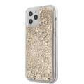 Guess Liquid Glitter 4G Pattern Case for iPhone 12 / 12 Pro (6.1") - Gold