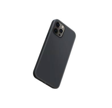 Devia Nature Series Silicone Protective Case, Soft Liquid Gel Rubber Cover, Shockproof Bumper, Anti-Scratch, Anti-Fingerprint Compatible for iPhone 12 Pro Max (6.7") - Black