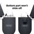 ELAGO Hang Case with Anti-Lost Ring for AirPods 3, Drop Resistant, Dustproof & Absorbing Protective Cover with Hang Case Suitable with Wireless Charger Black
